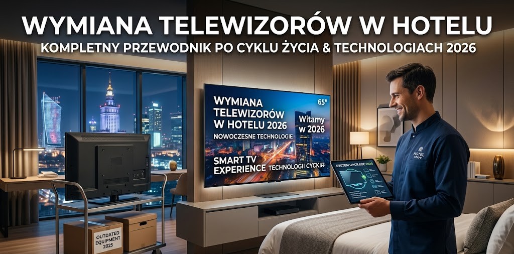 Wymiana telewizorów w hotelu w 2026 roku